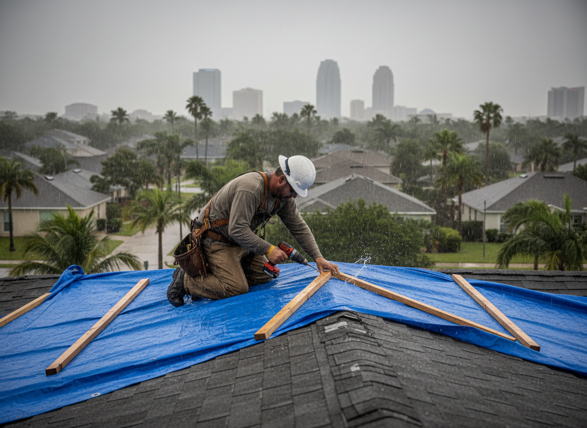Emergency Roof Tarping in Florida